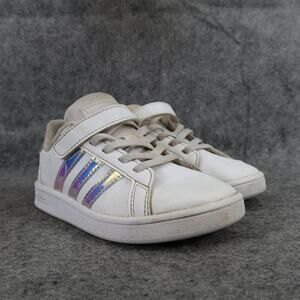 Adidas Shoes Kids 11 Sneaker Athletic Trainers Toddler Grand Court White Easy On